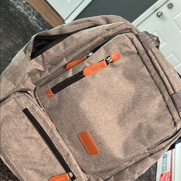 Gray and Tan Men's Backpack Set Light Gray Set of 3 - Picture 12 of 15